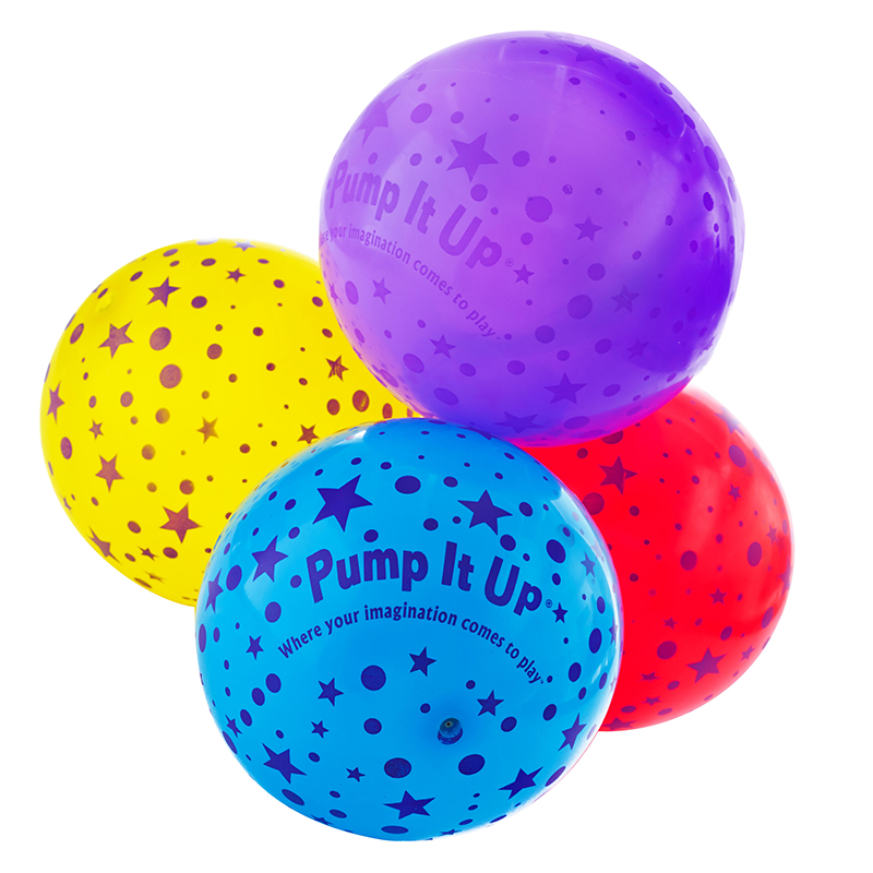 CLEARANCE - Capsuled "Pump It Up" Inflatable Balls